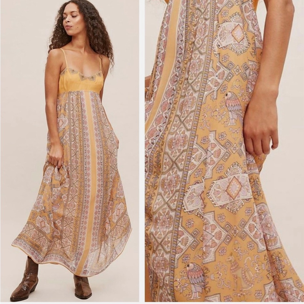 Plus size NWT Anthropologie boho maxi dress with adjustable spaghetti straps 20W